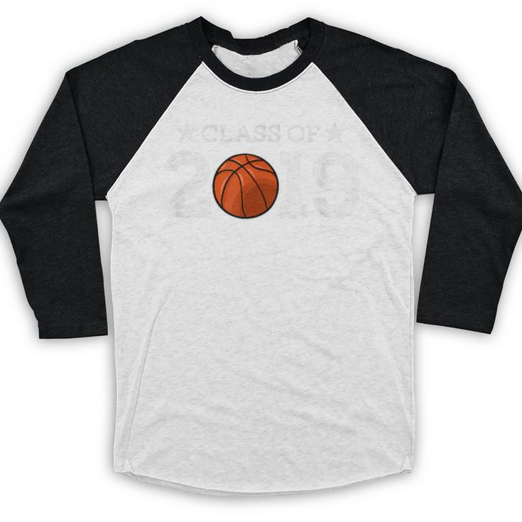 Senior 2019 Basketball Shirt Graduation Class Of 2019 Stars Baseball Raglan Shirt
