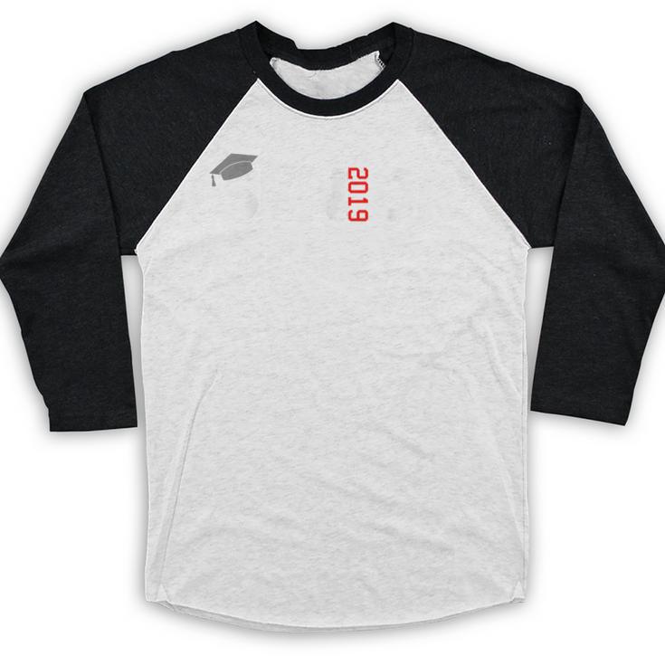 Senior 2019 Graduation Gift For High School T-Shirt Baseball Raglan Shirt