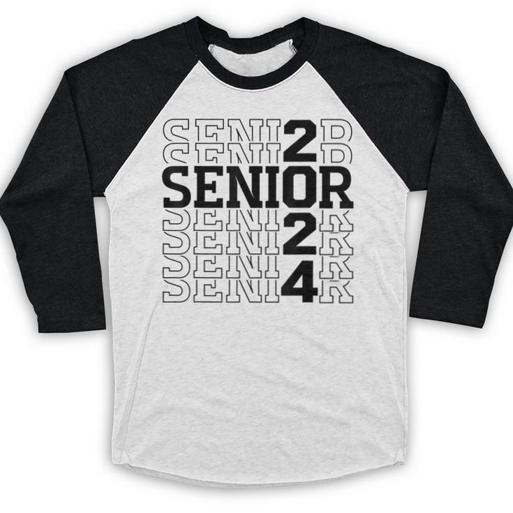 Senior 2024 Class Of 2024 Graduation 2024 Women Boy Girl Baseball Raglan Shirt