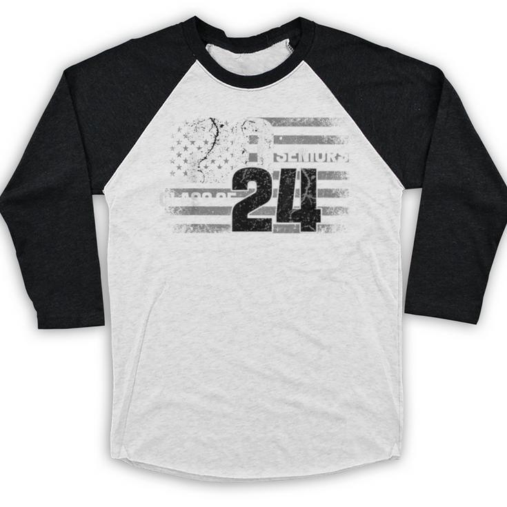 Senior 2024 Graduation Class Of 2024 Senior Women Boy Girl Baseball Raglan Shirt