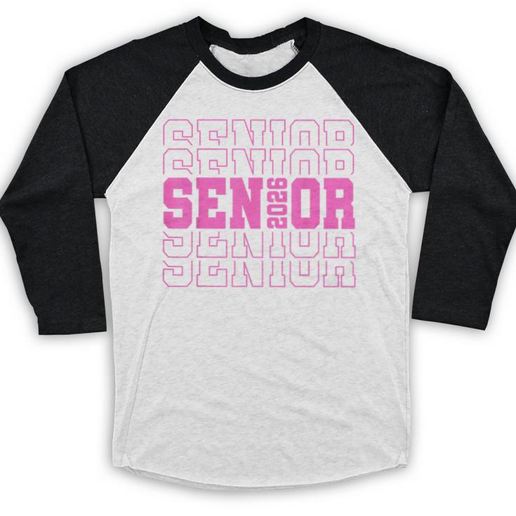 Senior 2026 Class Of 2026 Boys Girls Matching Graduation Baseball Raglan Shirt