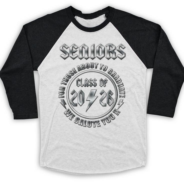 Senior 2026 Iconic Classic Rock Graduation Retro Baseball Raglan Shirt