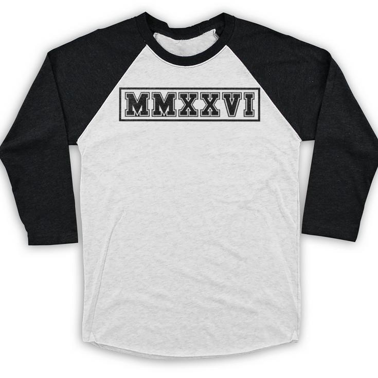 Senior 2026 MMXXVI Graduate Class Of 2026 Graduation Baseball Raglan Shirt