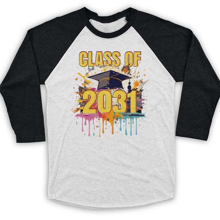 Senior 31 Class Of 2031 Back To School Graduation 2031 Baseball Raglan Shirt
