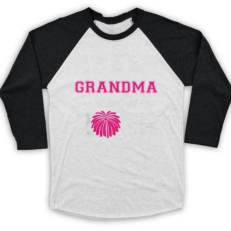 Senior Cheerleader Grandma Cheer Class Of 2026 Graduation Baseball Raglan Shirt