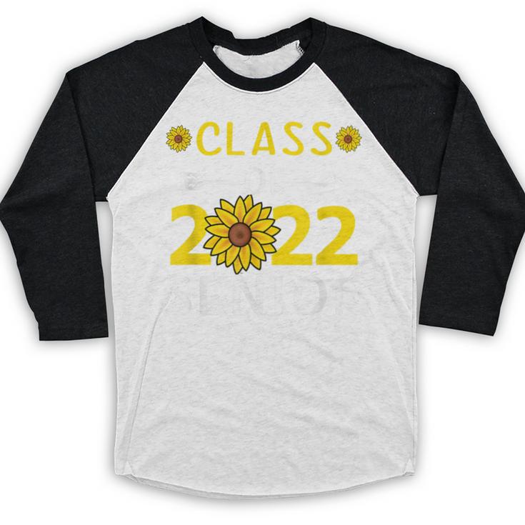 Senior Class Of 2022 Sunflower Graduation Seniors 22 Baseball Raglan Shirt