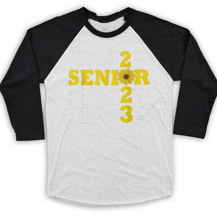 Senior Class Of 2023 Sunflower Graduation Seniors 23 Baseball Raglan Shirt