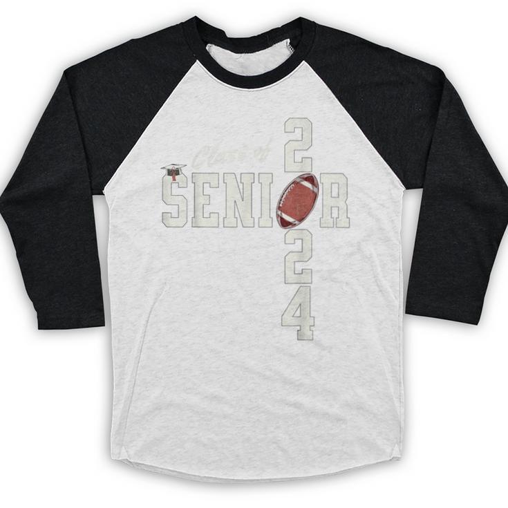 Senior Class Of 2024 Football Graduation Party Favors 2024 Baseball Raglan Shirt
