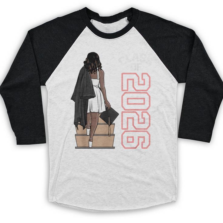 Senior Class Of 2026 Melanin Girl 2026 Graduation Baseball Raglan Shirt