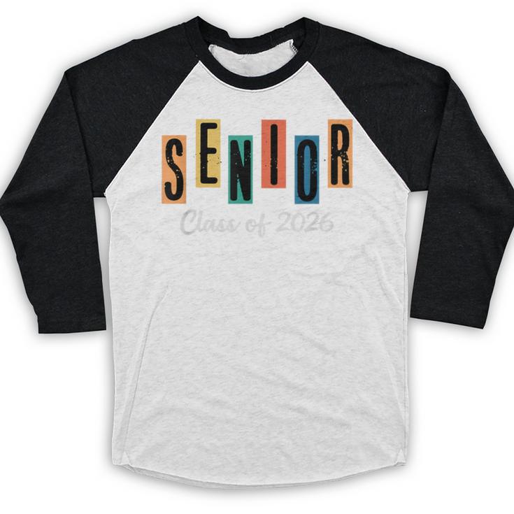 Senior Class Of 2026 Women Men Graduation Class Of 2026 Baseball Raglan Shirt