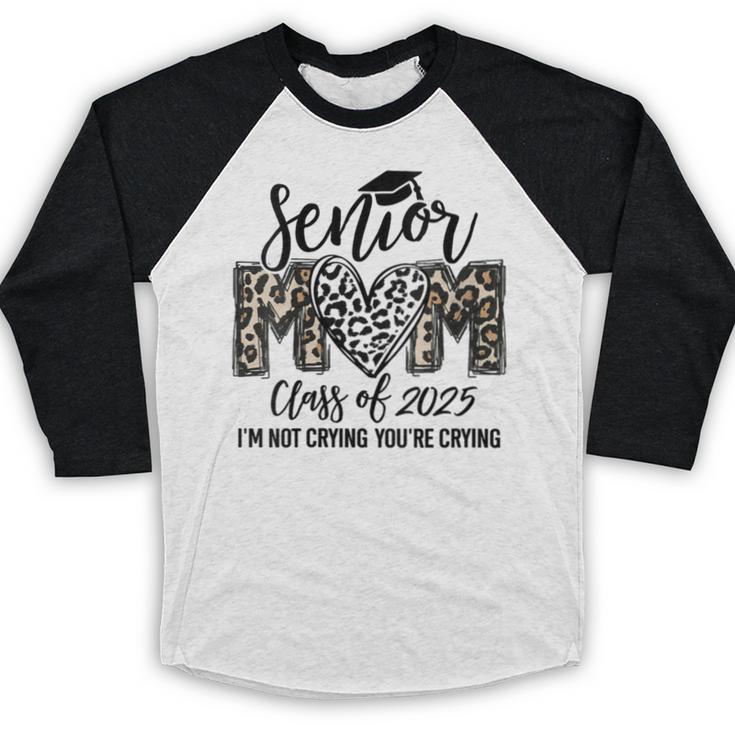 Senior Mom Class Of 2025 Senior Mama 2025 Leopard Graduation Baseball Raglan Shirt