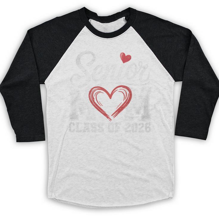 Senior Mom Class Of 2026 Graduation Senior 2026 Mom Baseball Raglan Shirt
