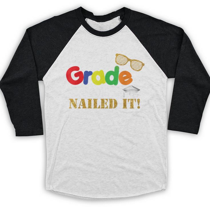 Sixth 6th Grade 2018 Nailed It Graduation Shirt Baseball Raglan Shirt