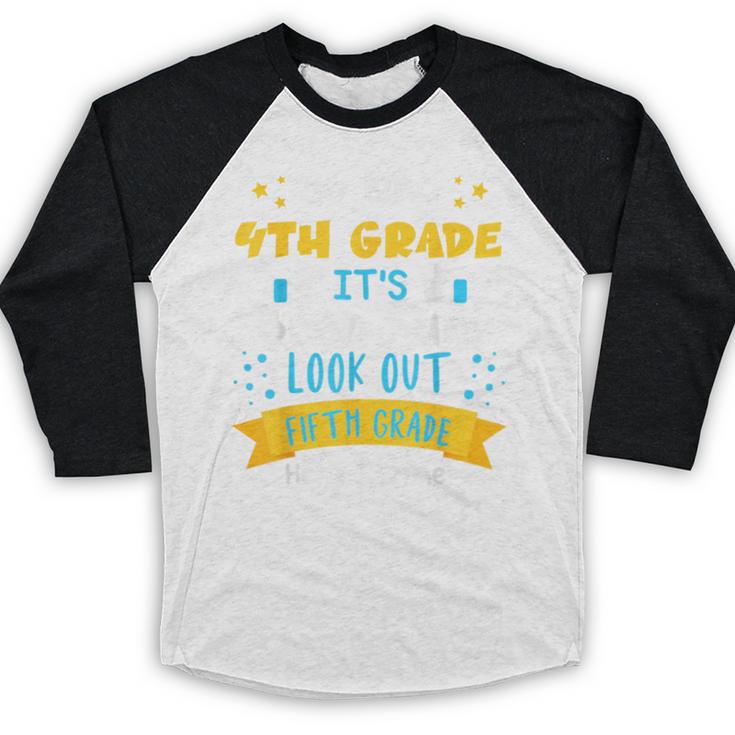 So Long 4th Grade Graduation 2025 School 5th Grade Here Come Baseball Raglan Shirt