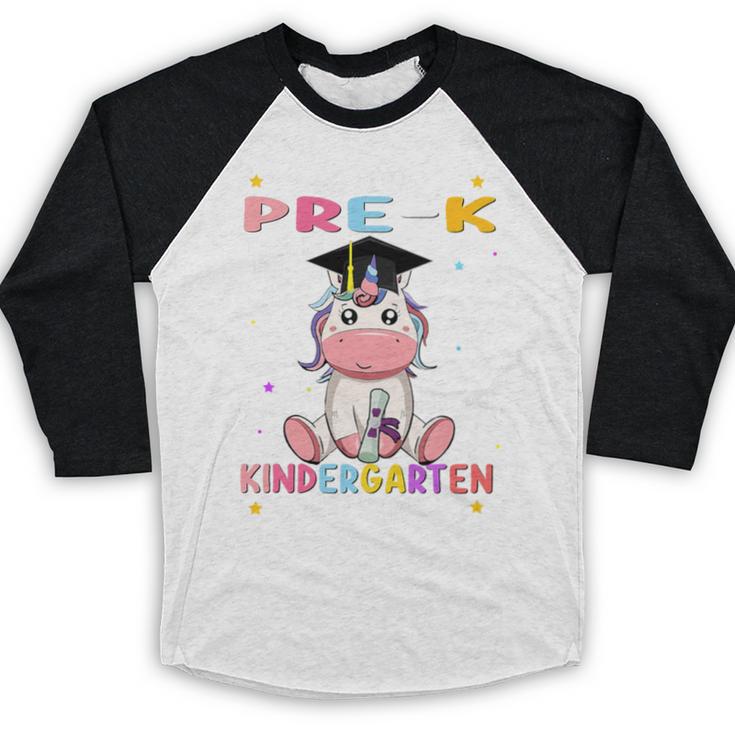 So Long Pre k Graduation 2025 Look Out Kindergarten Girls Premium Tri-Blend Baseball Raglan Shirt