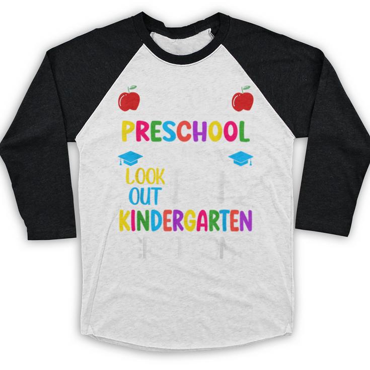 So Long Preschool Kindergarten Here I Come Graduation Baseball Raglan Shirt