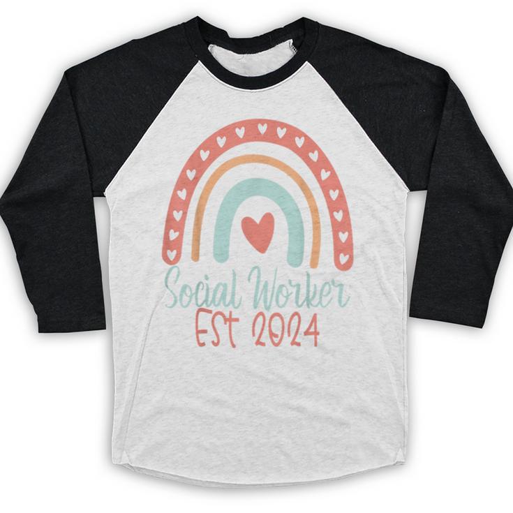 Social Worker Work MSW BSW Graduation 2024 Masters Degree Baseball Raglan Shirt