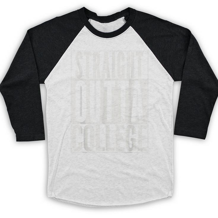 STRAIGHT OUTTA COLLEGE Graduation 2019 Her Him Women Baseball Raglan Shirt