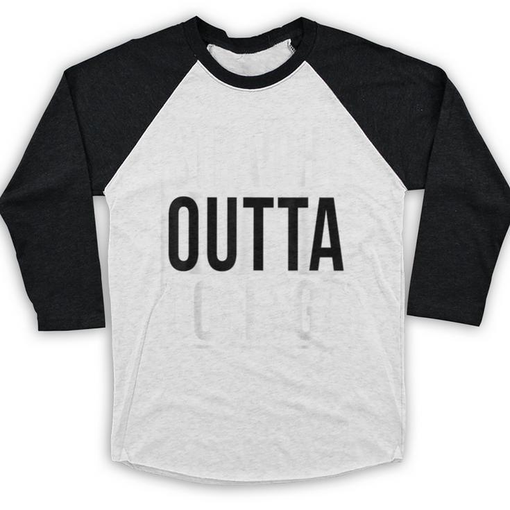 Straight Outta College Movie Parody Graduation Baseball Raglan Shirt