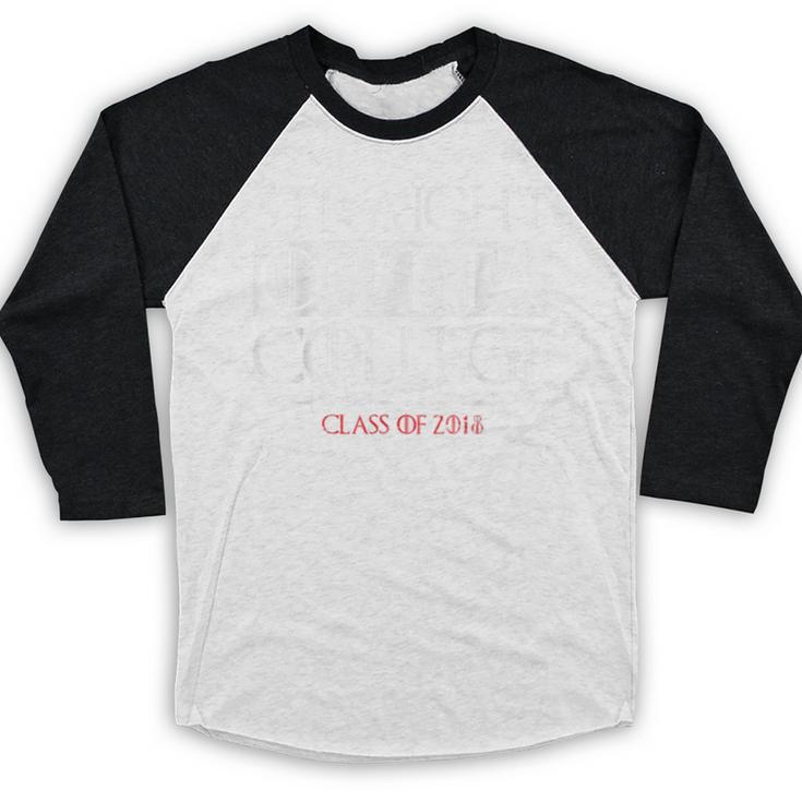 Straight Outta College Shirt Class Of 2018 Graduation Baseball Raglan Shirt
