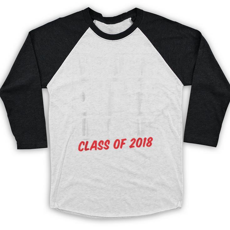 Straight Outta First Grade Class Of 2018 Graduation Baseball Raglan Shirt