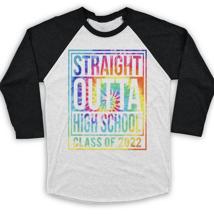Straight Outta High School Class Of 2022 Graduation Baseball Raglan Shirt