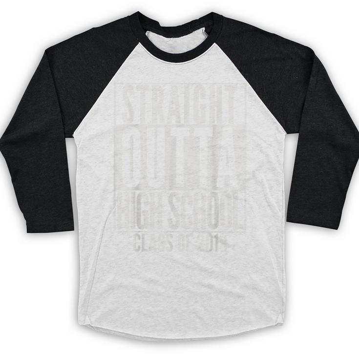 STRAIGHT OUTTA HIGH SCHOOL Senior 2019 Graduation Baseball Raglan Shirt