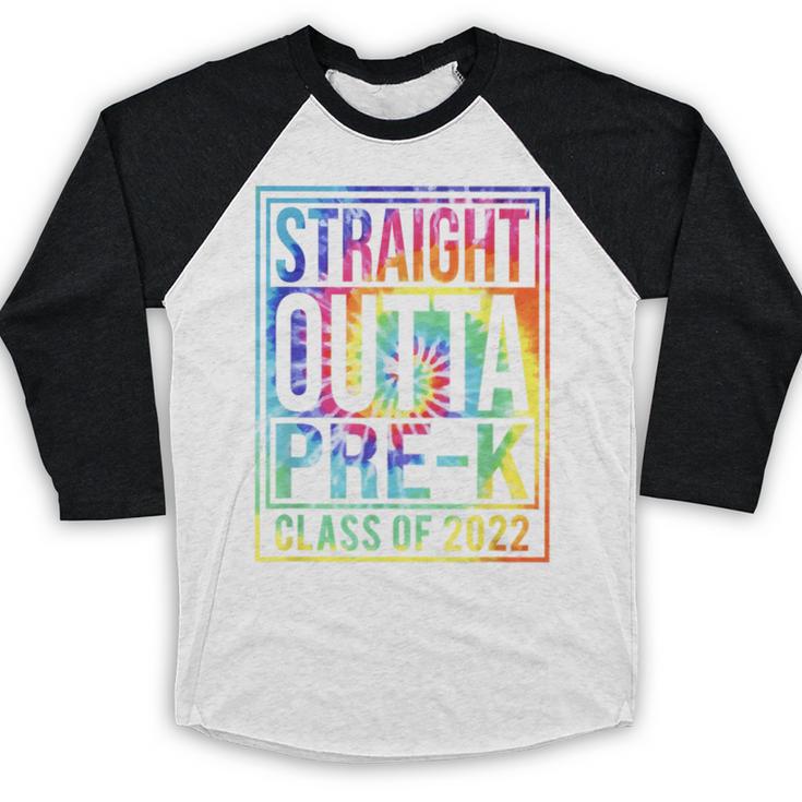 Straight Outta Pre-K Class Of 2022 Preschool Graduation Baseball Raglan Shirt