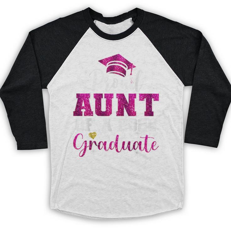 Super Proud Aunt Of 2025 Graduate Senior Graduation Family Baseball Raglan Shirt
