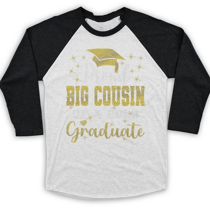 Super Proud Big Cousin Of 2025 Graduate Graduation Family Premium Baseball Raglan Shirt