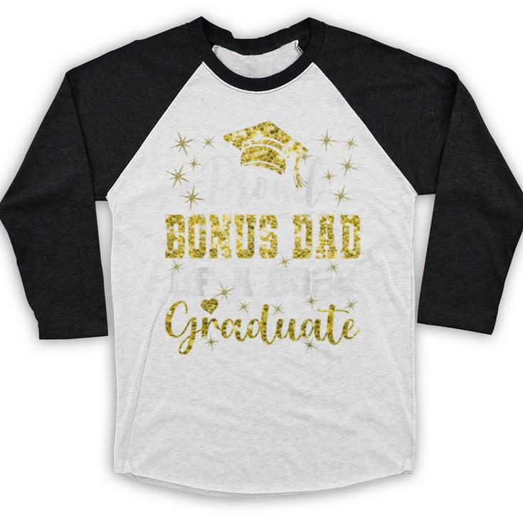 Super Proud Bonus Dad Of 2025 Graduate Graduation Family Baseball Raglan Shirt
