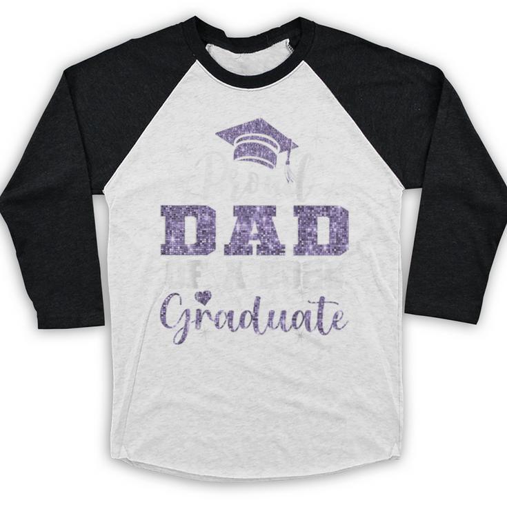Super Proud Dad Of 2026 Graduate Senior Graduation Family Baseball Raglan Shirt