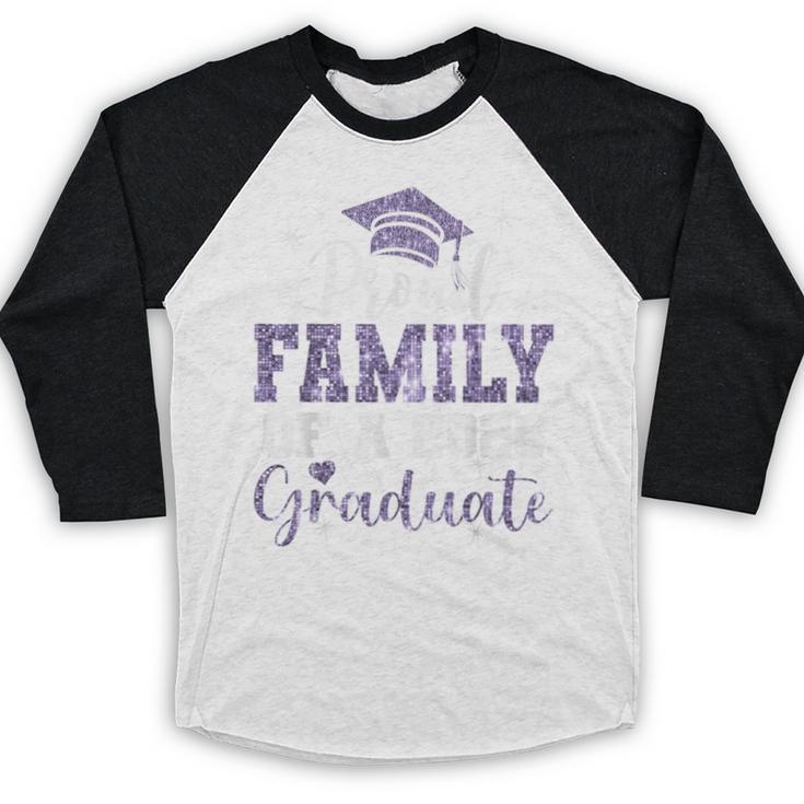 Super Proud Family Of 2026 Graduate Senior Graduation Family Baseball Raglan Shirt