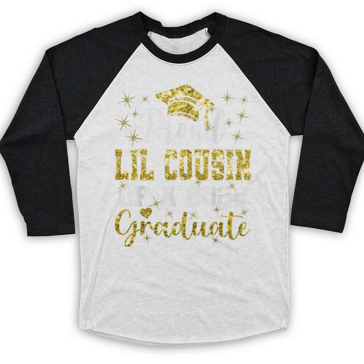 Super Proud Little Cousin Of 2025 Graduate Graduation Family Baseball Raglan Shirt