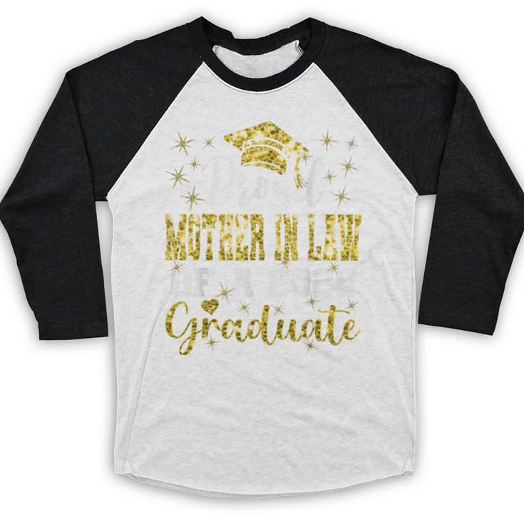 Super Proud Mother In Law Of 2025 Graduate Graduation Family Baseball Raglan Shirt