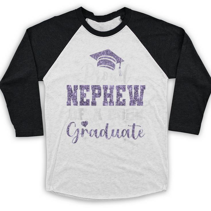 Super Proud Nephew Of 2026 Graduate Senior Graduation Family Baseball Raglan Shirt