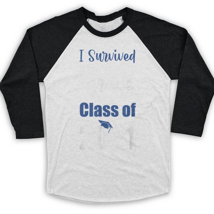 I Survived 5th Grade Class Of 2021 Quarantined Graduation 2 Baseball Raglan Shirt