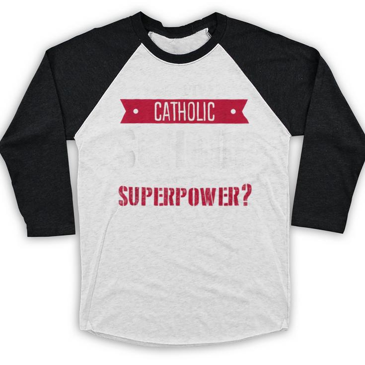 I Survived Catholic School Shirt Catholic Graduation Baseball Raglan Shirt