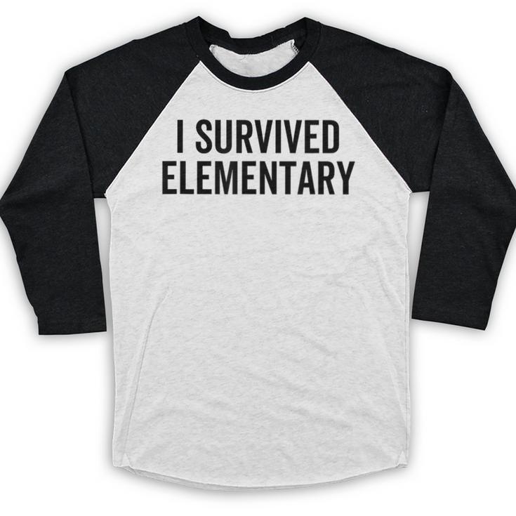 I Survived Elementary Graduation School Student Baseball Raglan Shirt
