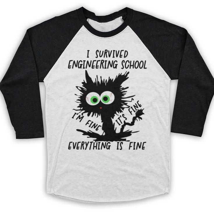 I Survived Engineering School Graduation 2026 Premium Tri-Blend Baseball Raglan Shirt