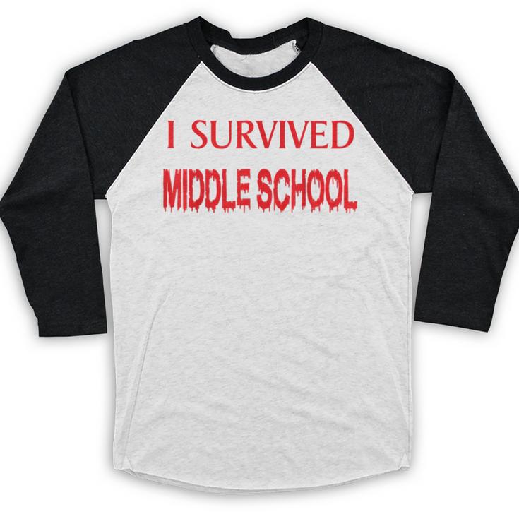 I Survived Middle School Graduation Shirt T-Shirt Baseball Raglan Shirt