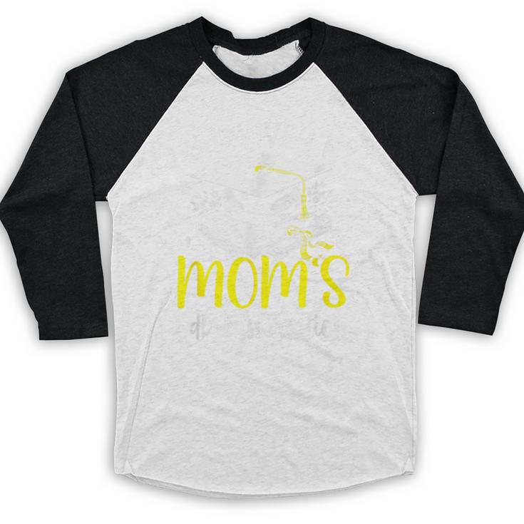 i Survived My Mom's EdD Dissertation Graduation Mom EdD Baseball Raglan Shirt