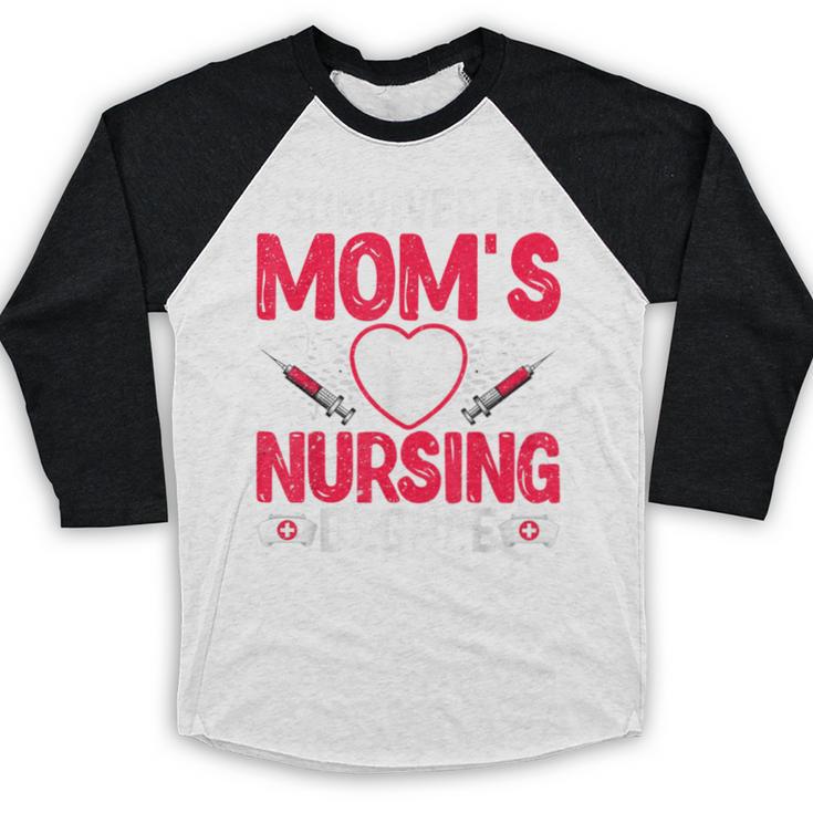 I Survived My Mom’s Nursing Degree Nurse Nursing Graduation Baseball Raglan Shirt