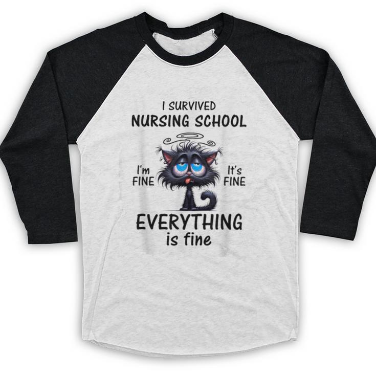 I Survived Nursing School Graduation 2025 Baseball Raglan Shirt