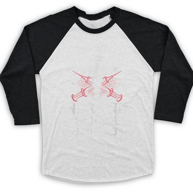 I Survived Nursing School LPN Class Of 2023 Nurse Graduation Baseball Raglan Shirt