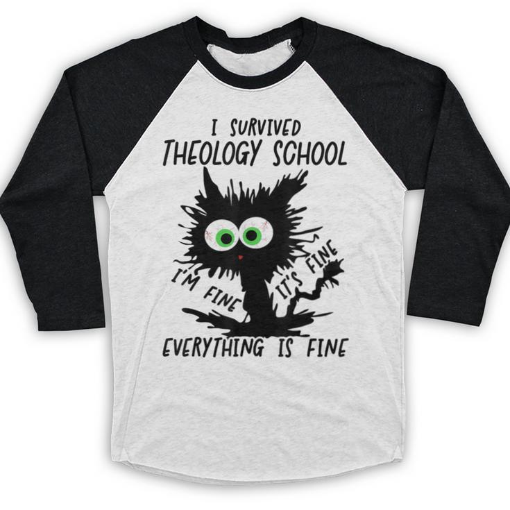 I Survived Theology School Graduation 2025 Baseball Raglan Shirt