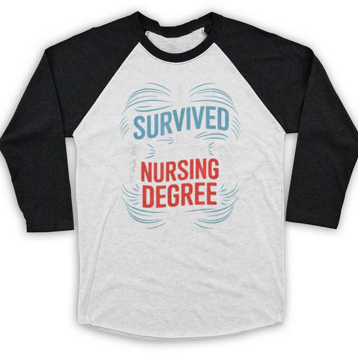 I Survived My Sister'S Nursing Degree Sis Nurse Graduation Baseball Raglan Shirt