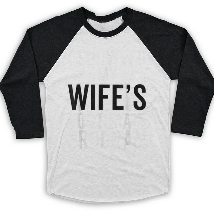 i Survived My Wife Doctorate Program PHD Wife Graduation Baseball Raglan Shirt