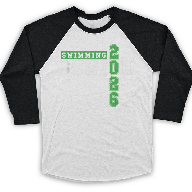 Swimming Senior Night Swim Senior 2026 Graduation 33 Baseball Raglan Shirt