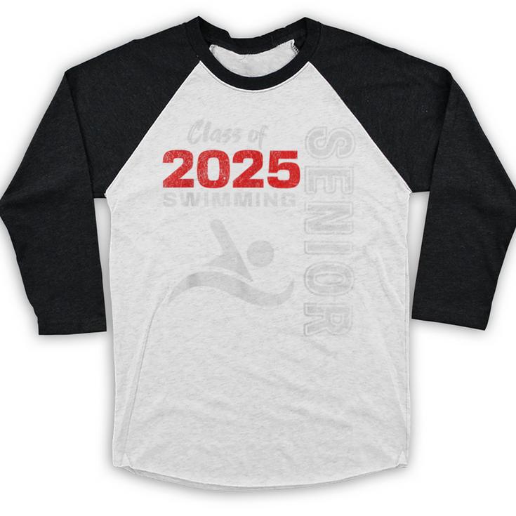 Swimming Team Senior Class Of 2025 Graduation 2025 Baseball Raglan Shirt